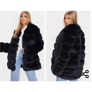 Pretty Little Thing Bubble Fur Coat